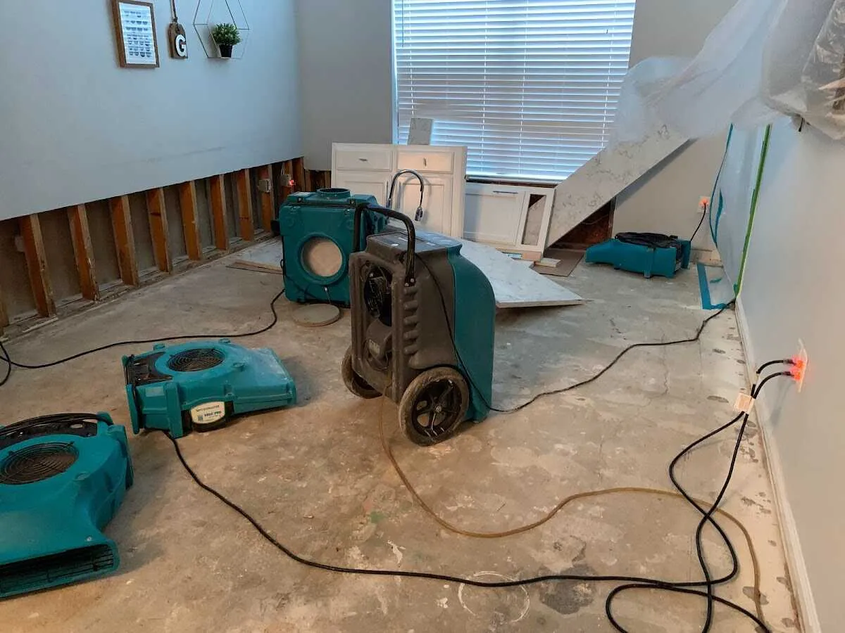 Dehumidifier in flood-cut room for Water Extraction & Removal in Collingswood